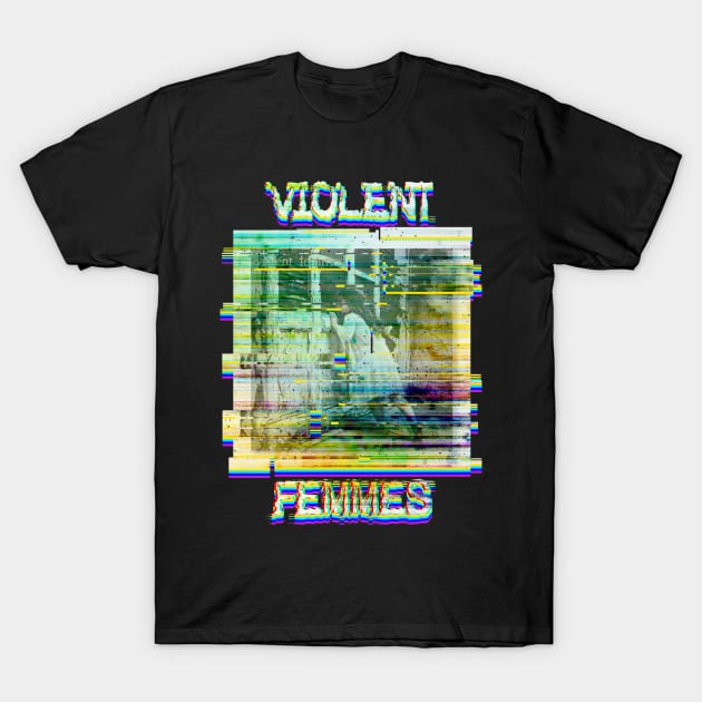 Violent Femmes Glitch T-Shirt by Luba